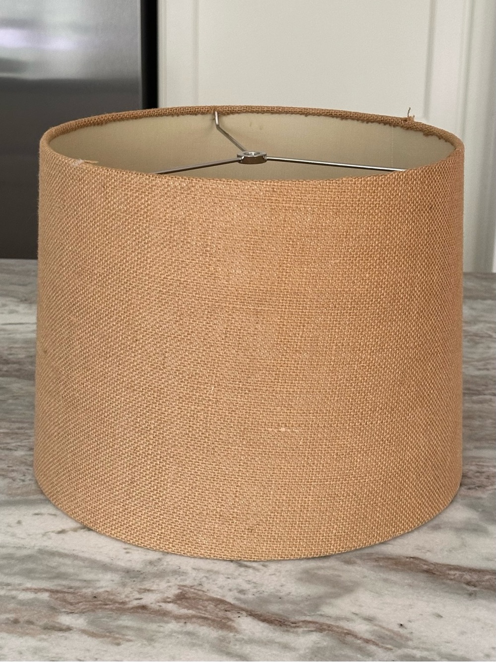 Tan Burlap Drum Table Lamp Shade